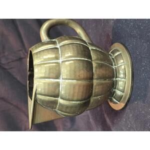 Vintage Bronze Pitcher Jug with Textured Pattern